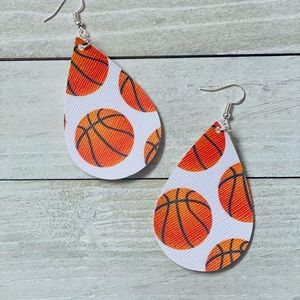 Faux Printed Leather Earrings